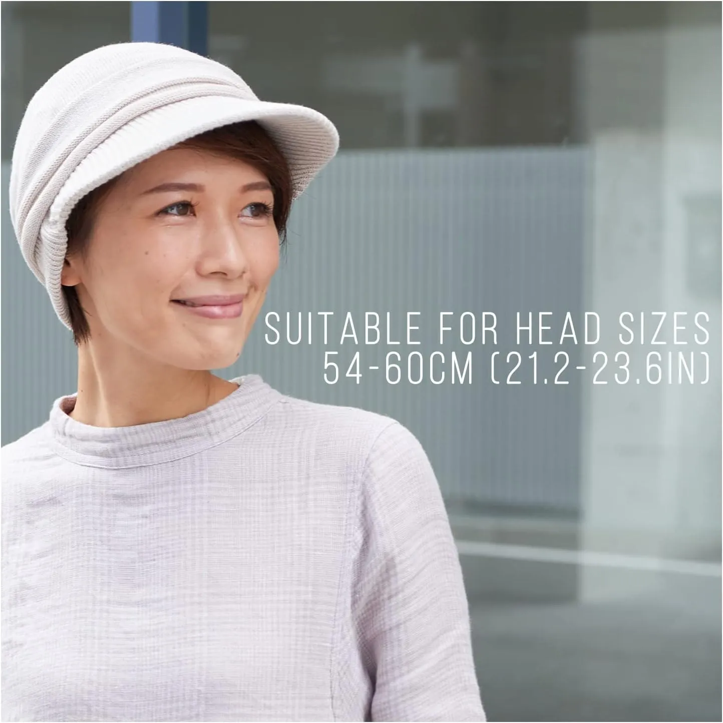CHARM Organic Cotton Slouchy Visor Beanie - Women Slouch Hat Mens Baggy Knit Chemo Hat
