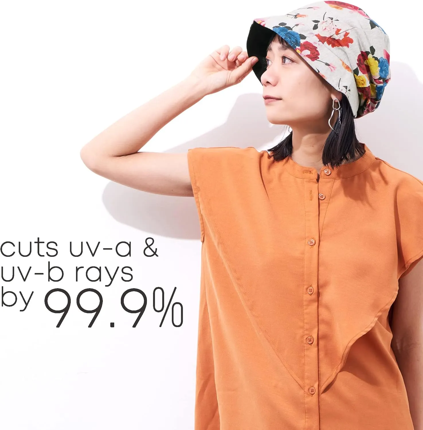 CHARM Womens Foldable Sun Hat - Summer UPF 50 Protection Floppy Bucket Chemo Cap