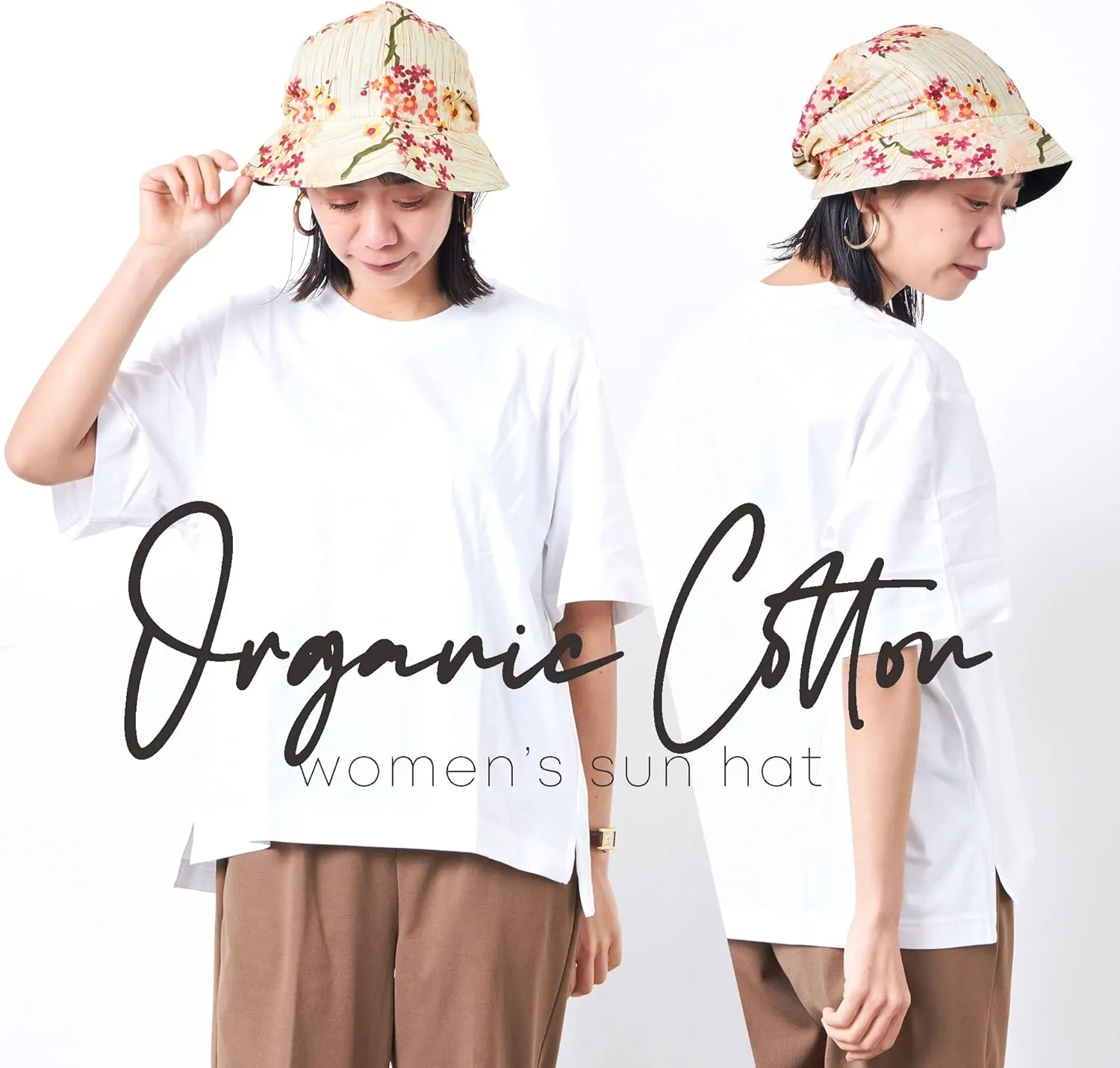 CHARM Womens Foldable Sun Hat - Summer UPF 50 Protection Floppy Bucket Chemo Cap