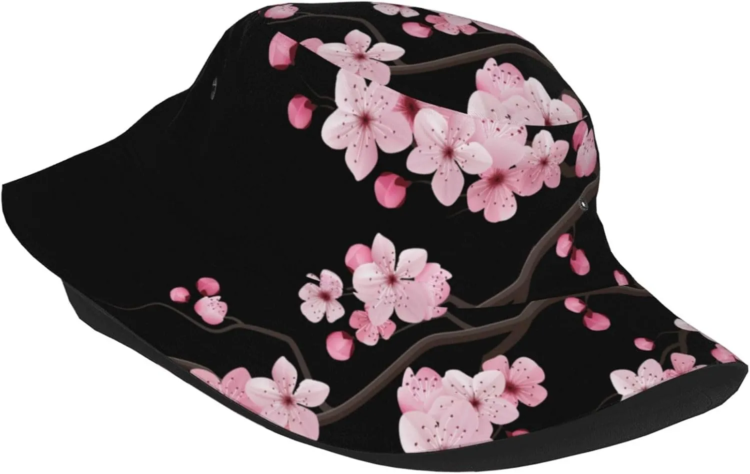 Cherry Blossoms Bucket Hat for Men Women Beach Sun Hats Fisherman Hat Unisex Outdoor Cap