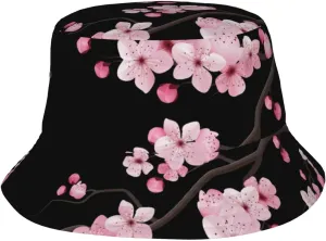 Cherry Blossoms Bucket Hat for Men Women Beach Sun Hats Fisherman Hat Unisex Outdoor Cap