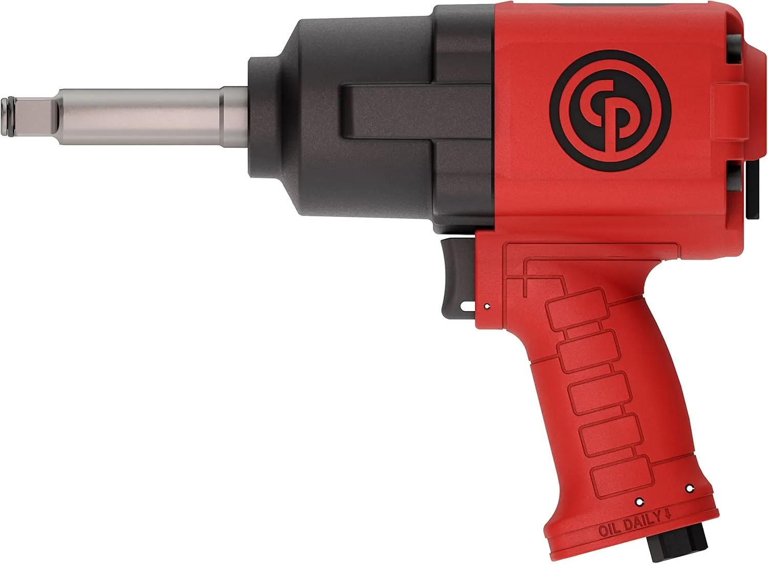 Chicago Pneumatic CP7741-2 Air Impact Wrench (1/2 Inch), 2 Inch Ext Anvil, Air Impact Gun Industrial Repair & Assembly Tool, Pistol Handle, Twin Hammer, Max Torque Output 715 ft. lbf/970 Nm, 10000 RPM