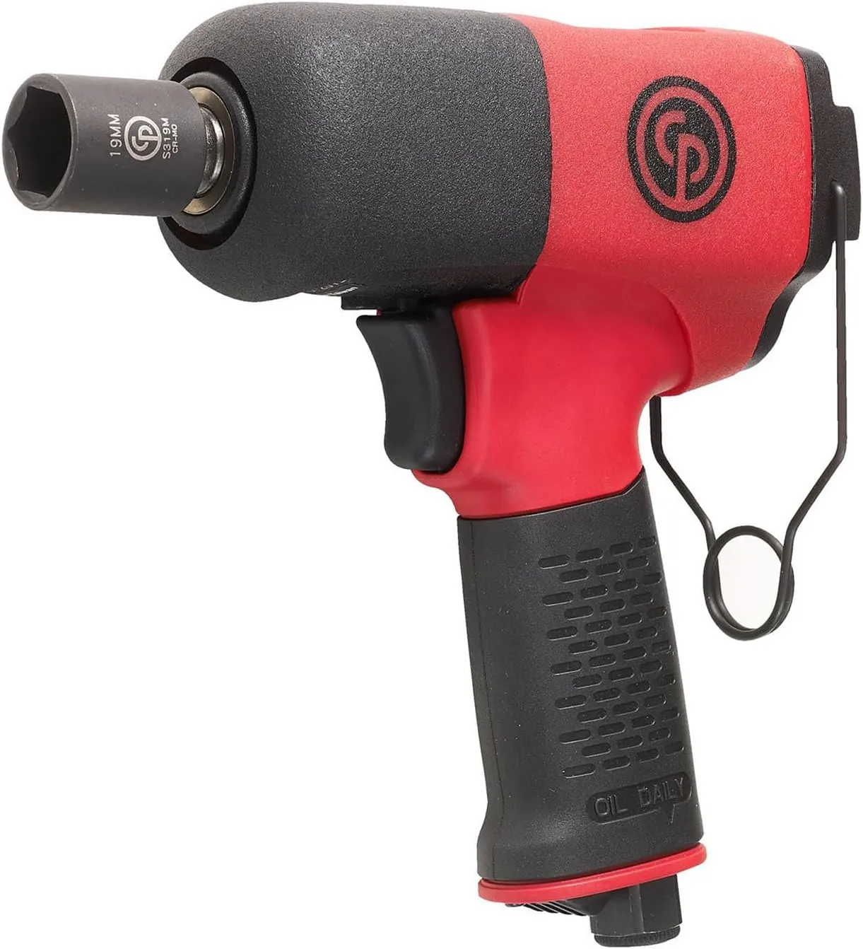 Chicago Pneumatic CP8222-P - 3/8 Inch Air Impact Wrench, Pistol Handle, Max Torque Reverse Output 332 ft. lbf / 450 Nm, 11500 RPM, Twin Hammer
