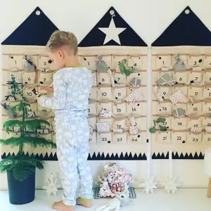 Children's Room 24-Pocket Canvas Hanging Hanging Bag Sundries Organizing Bag Wall-Mounted Storage Bag Key Hanging Bag
