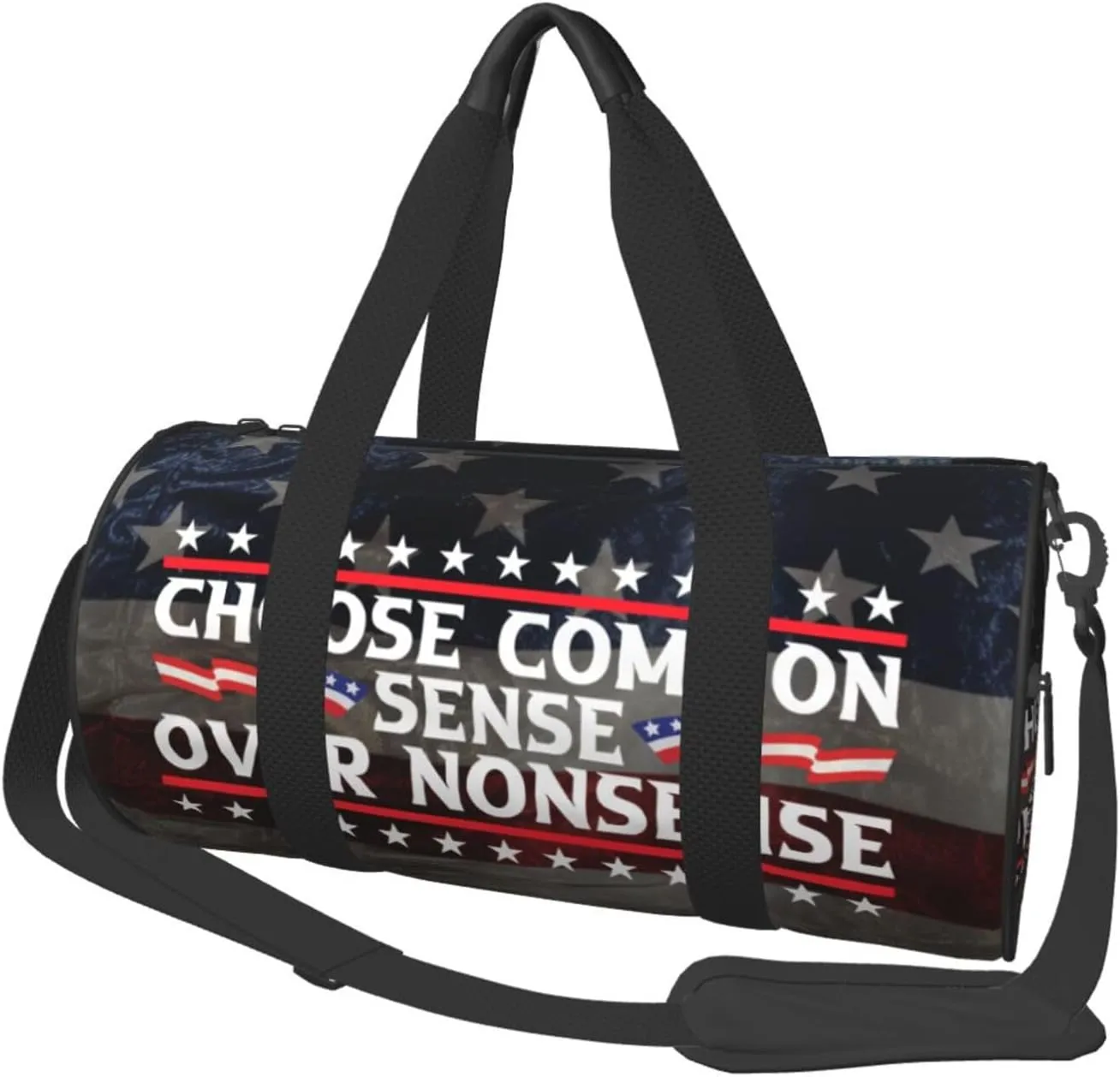 Choose Common Sense Over Nonsense Duffel Bag Gym Bag Travel Sports Tote Large Foldable Beach Swim Yoga9