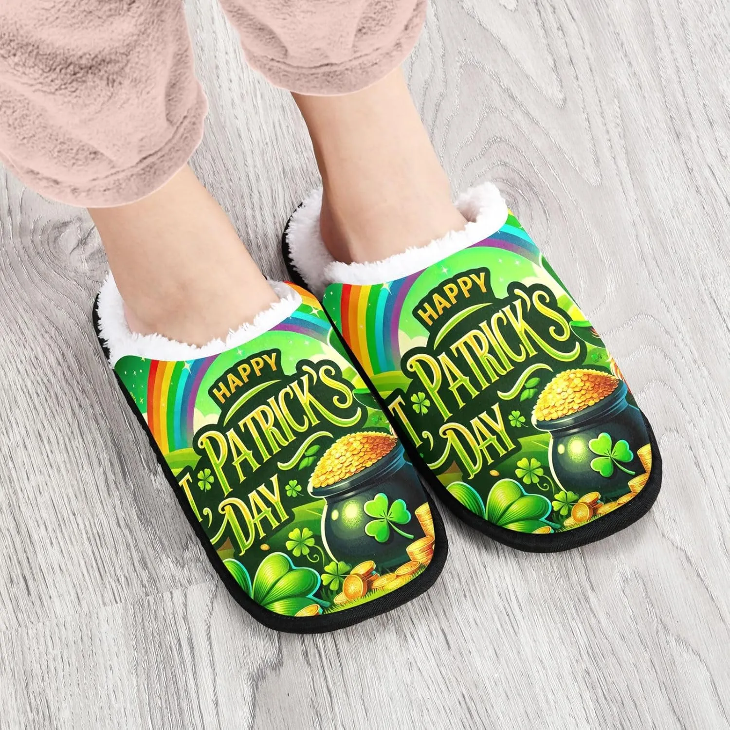 City at Dusk Mens Slip on Slippers, Home Slippers Portable Hospital Slippers with Storage Bag
