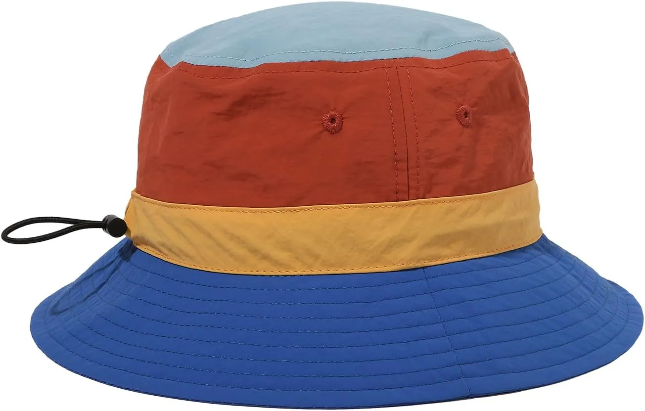Clakllie Quick Dry Fishing Hat Waterproof Boonie Sun Hat with Strap Chin Lightweight Beach Safari Hat UPF 50  Jungle Bush Hat