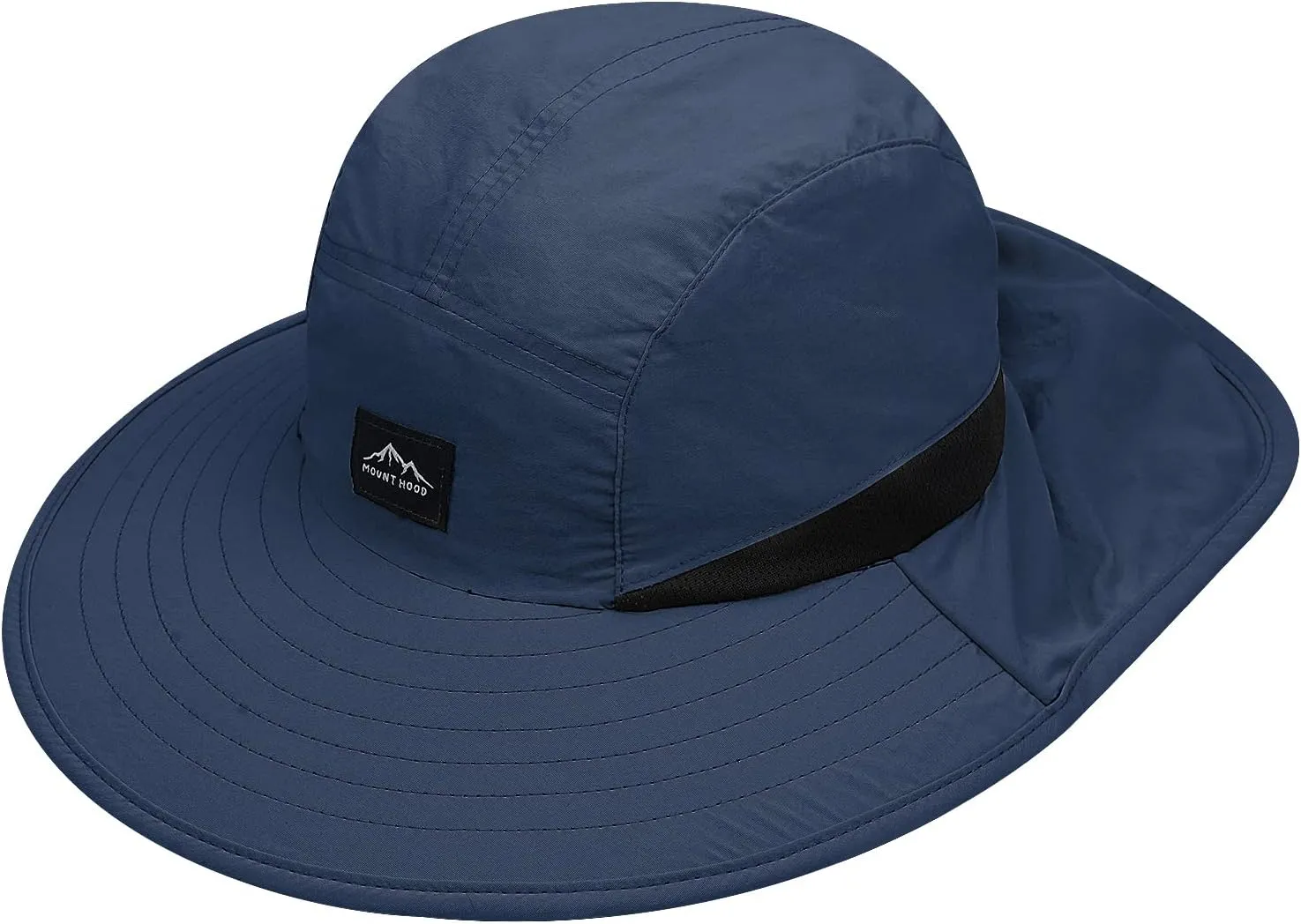 Clakllie Waterproof Wide Brim Sun Hat with Neck Flap UPF 50  Fishing Hats Sun Protection Gardening Safari Hat for Hiking
