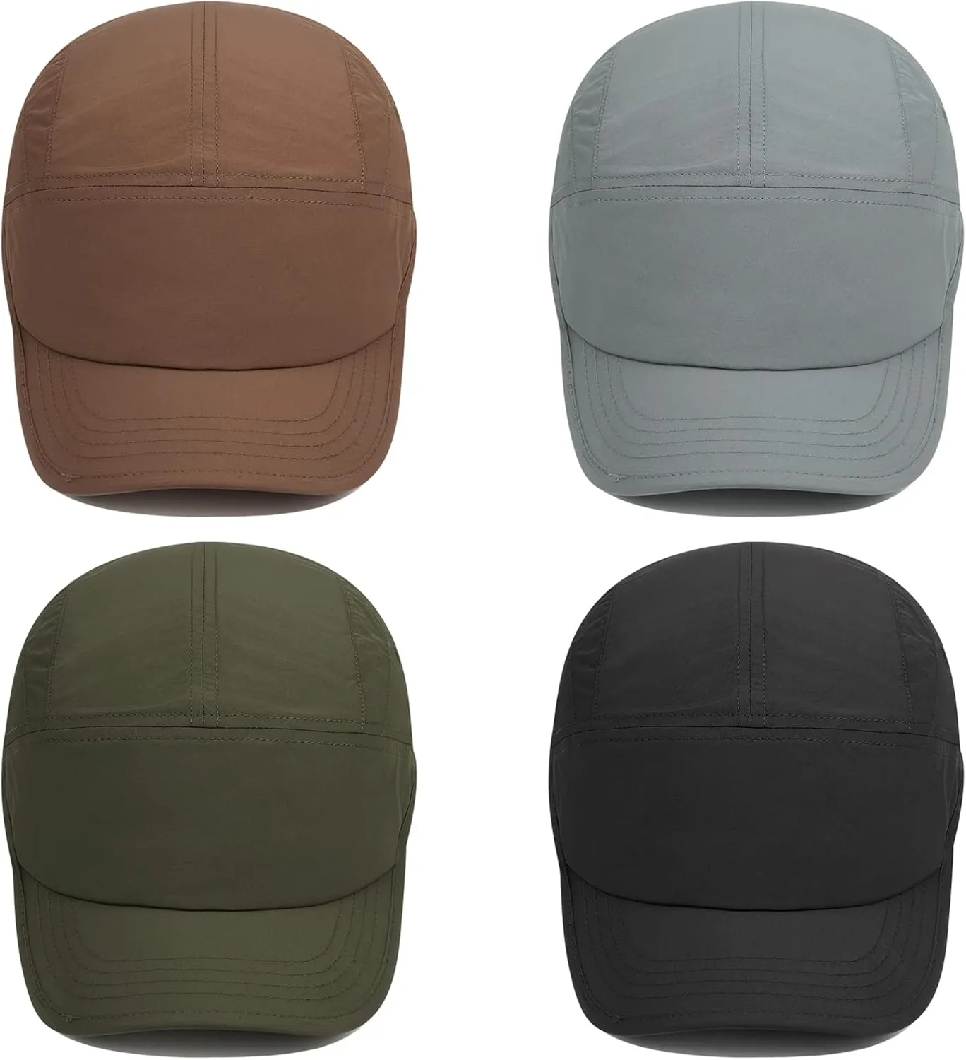 CLAPE 5 Panel Hat Adjustable Baseball Cap Dry Quick Outdoor Sport Cap Cool Sun Hat Trucker Caps Unstructured Fitted Cap