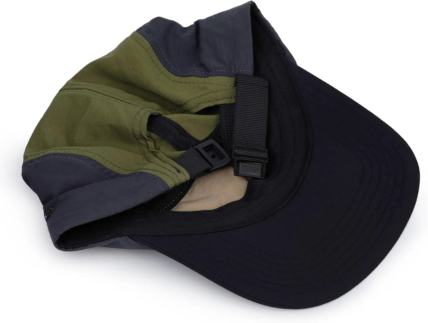 CLAPE 5 Panel Hat for Men, Curved Brim UPF50  Sun Hats Quick Dry Outdoor Sports Running Hat Baseball Cap