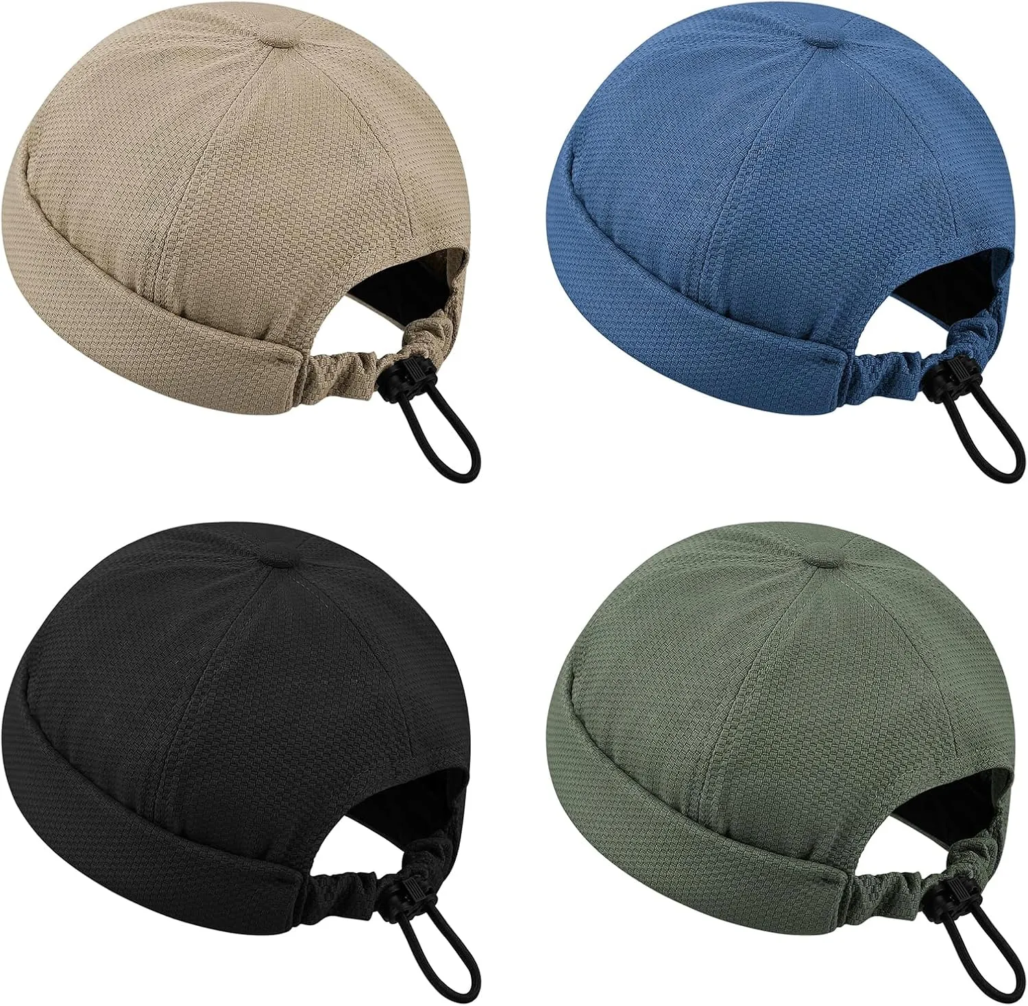 CLAPE Men Hats Docker Cap Breathable Beanie Brimless Hat Rolled Cuff Harbour Sailor Fisherman Leon Hat Waterproof Skullcap