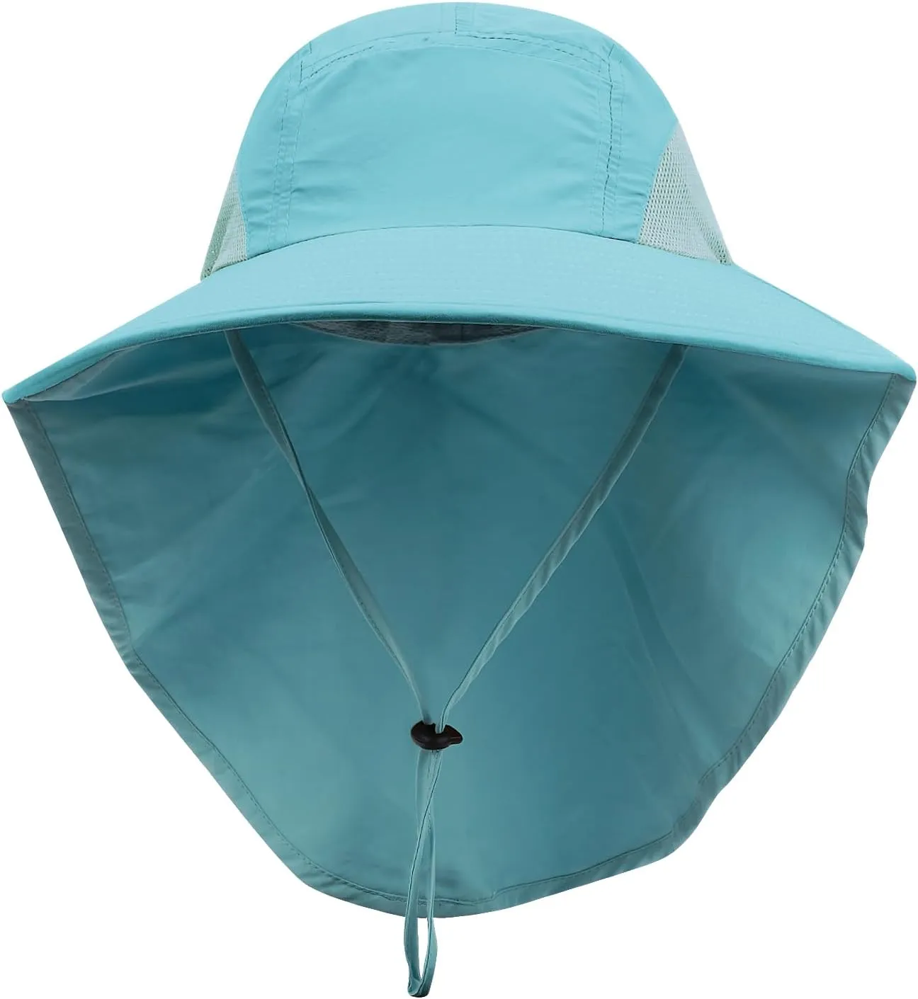 CLAPE Sun Protection Hats for Men Women Wide Brim Fishing Hats with Neck Flap Quick Dry Breathable Safari Hiking Cap