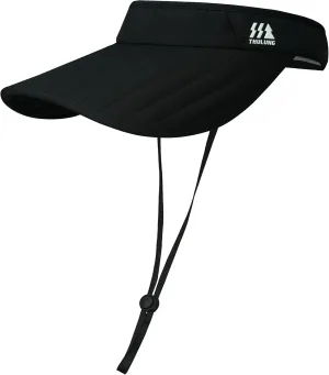 CLAPE Sun Visors for Women, UPF 50  Waterproof Foldable Wide Brim Womens Beach Hats with Windproof Strap & Sunglasses Holder