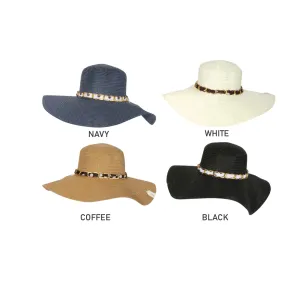 Classic Wide-Brim Hat with Chain Detail - Model SH21
