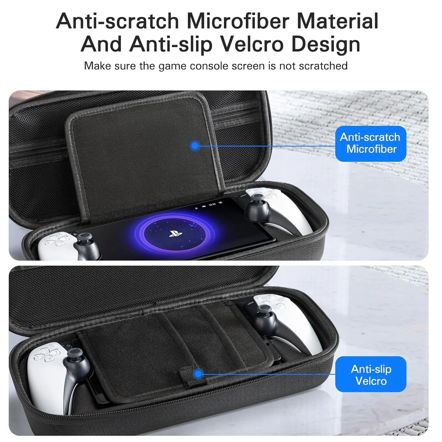 CoBak Hard Carrying Shell Case for PlayStation Portal Remote Player -with Screen Protective Cover, Accessories Storage Bag & Hard Shell for Ultimate Protection.