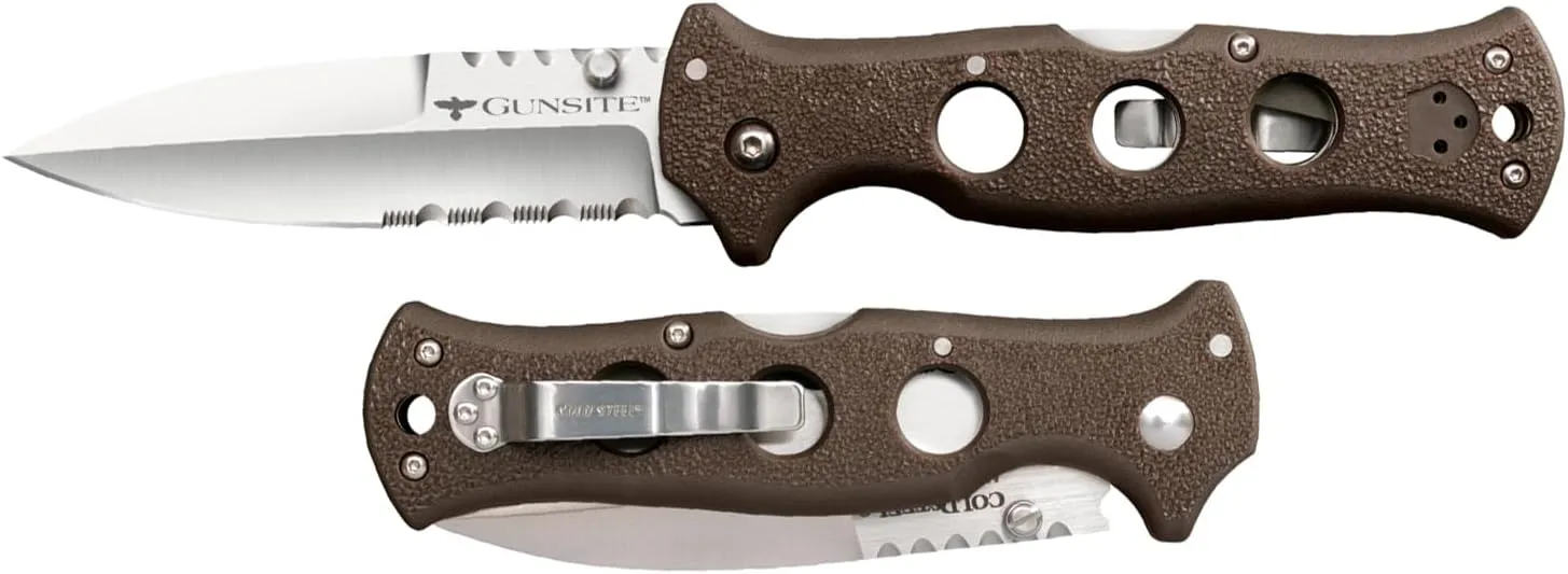 Cold Steel Counter Point 4" Japanese AUS10A Razor-Sharp Blade 5" Griv-Ex Handle EDC Narrow Blade Folding Knife w/Tri-Ad Locking Mechanism