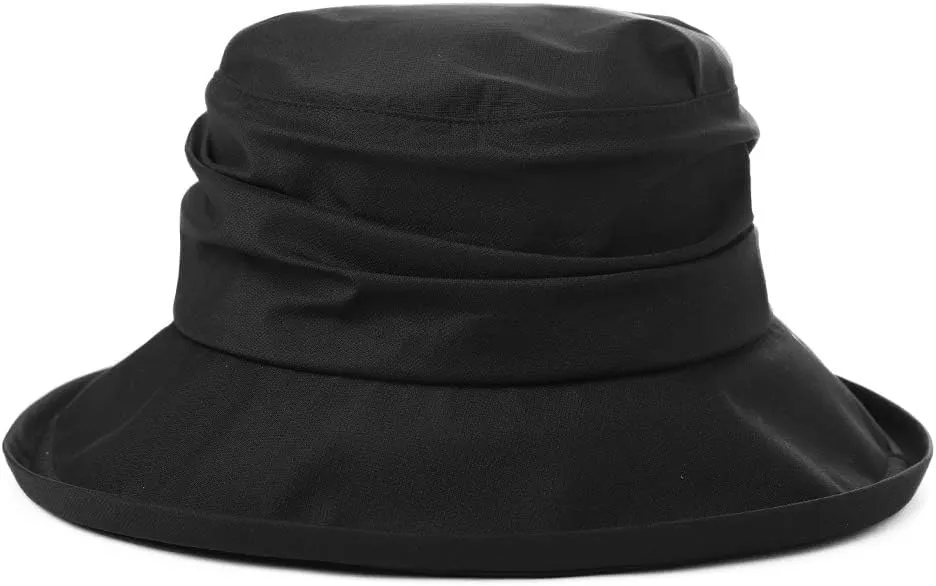 Comhats Rain Hat for Women Waterproof Wide Brim Sun Hats for Ladies UV Protection Summer Bucket Hats Beach Packable 55-62CM