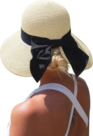 Comhats Summer Beach Sun Hats for Women Wide Brim UV Protection UPF 50  Foldable Packable