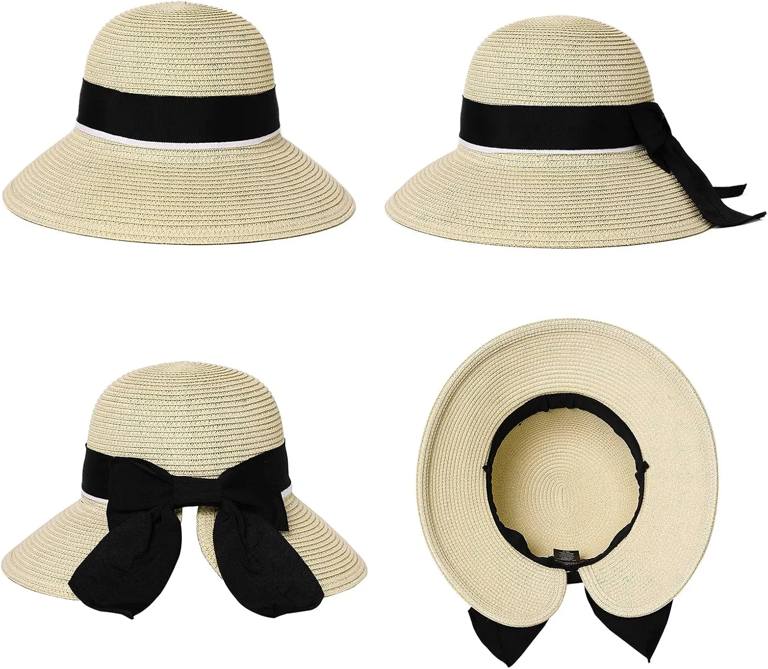 Comhats Summer Beach Sun Hats for Women Wide Brim UV Protection UPF 50  Foldable Packable