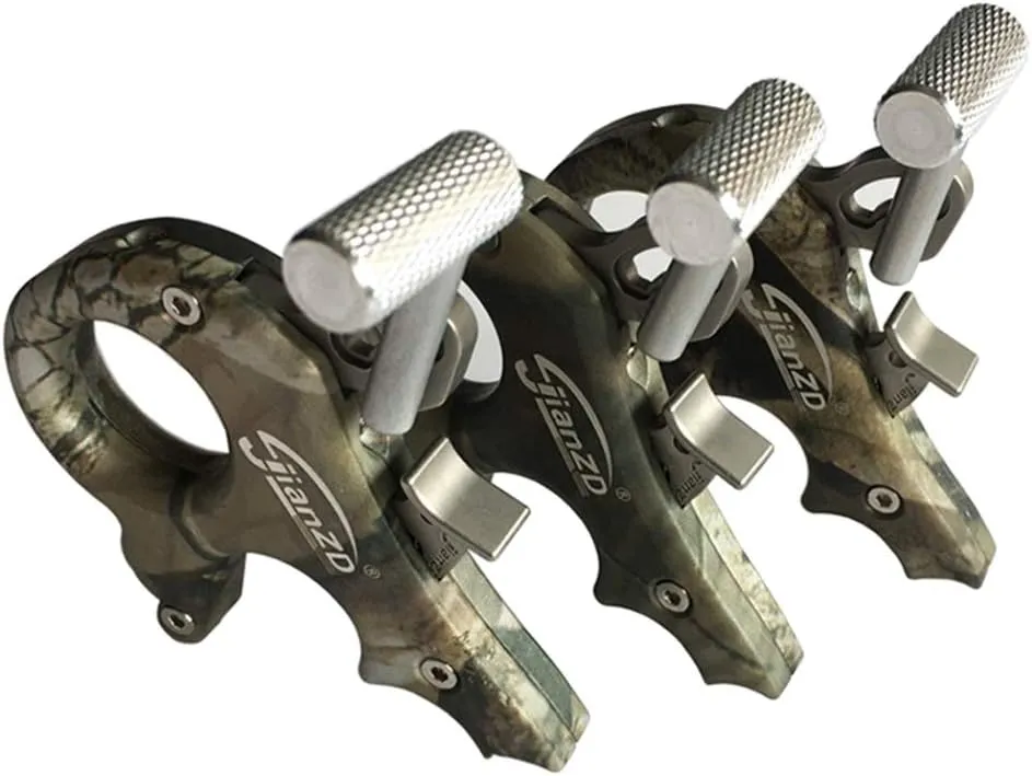 Compound Bow Release 3/4Finger 360° Rotatable Aluminum Alloy Archery Trigger Synapse Hammer Throw Release Assistant