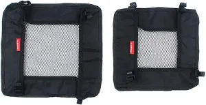 Convenient & Portable 2pcs Folding Table Hanging Mesh Bags for Outdoor Storage and Organization - Black Mesh Cloth Net Bags - for Camping, Picnic & Kitchen Accessories