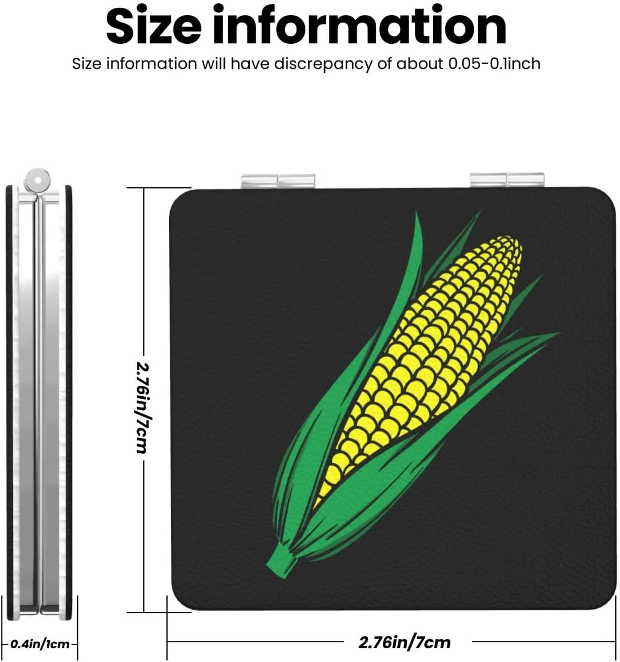Corn On The Cob Small Makeup Mirror Portable Travel Cosmetic Mirror Folding Small Pocket Mirror