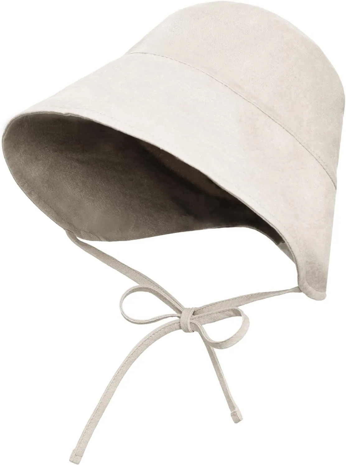 Cotton Bonnet Cap Foldable Sun Hat Chin Strap UV Protection