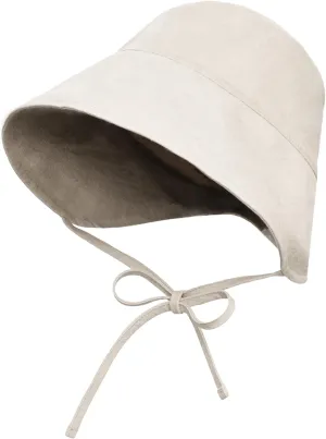 Cotton Bonnet Cap Foldable Sun Hat Chin Strap UV Protection