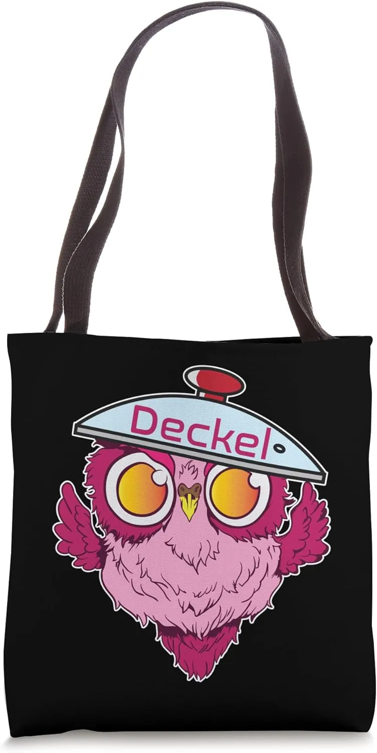 Couple Owl with a Lid Tote Bag