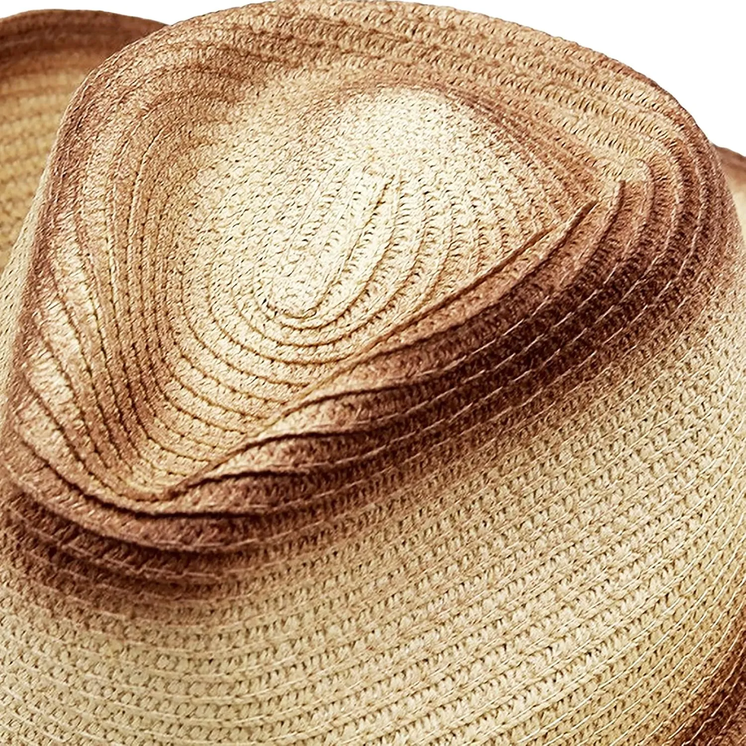 Cowboy Straw Hat Men Women Wide Brim Fedora Panama Bucket Hat UV Protection Vacation Cap Foldable Beach Western Cap