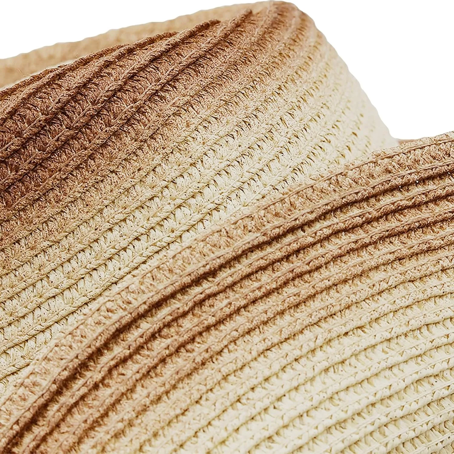 Cowboy Straw Hat Men Women Wide Brim Fedora Panama Bucket Hat UV Protection Vacation Cap Foldable Beach Western Cap
