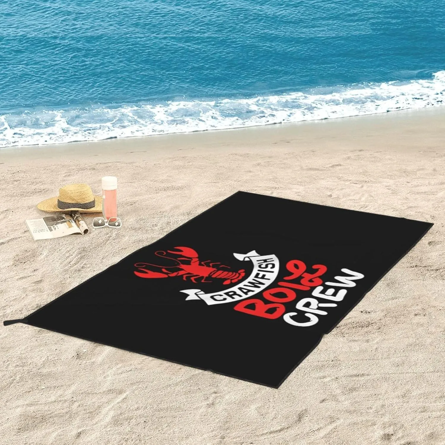 Crawfish Boil Crew Beach Towel Absorbent Bath Towel Quick Dry Towel Oversized Super ​27.5"X55"