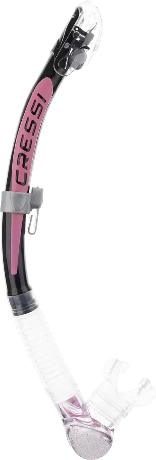 Cressi Foldable Adult Dry Snorkel for Scuba Diving, Snorkeling - Alpha Ultra Dry Made in Italy
