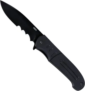 CRKT Ignitor EDC Folding Pocket Knife: Assisted Opening Everyday Carry, Serrated Edge Blade, Veff Serrations, Thumb Stud, Liner Lock, G10 Handle, Pocket Clip 6855