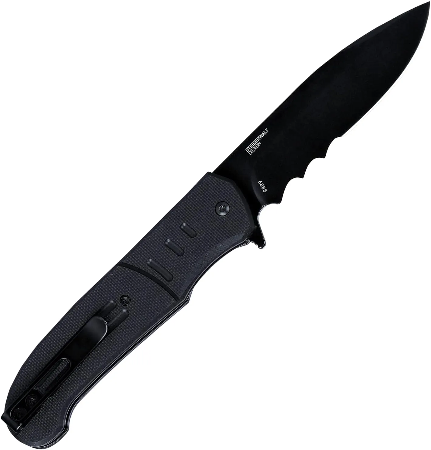 CRKT Ignitor EDC Folding Pocket Knife: Assisted Opening Everyday Carry, Serrated Edge Blade, Veff Serrations, Thumb Stud, Liner Lock, G10 Handle, Pocket Clip 6855