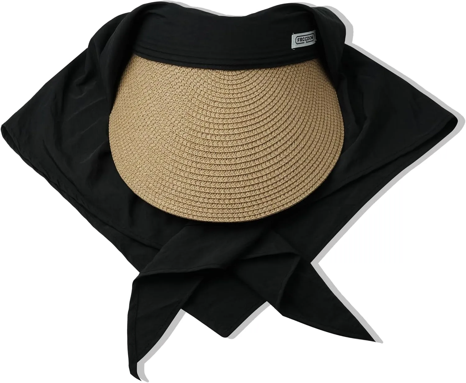 Croogo Straw Visor Hat Summer Flap Visor Hat for Women Sun Protection Cap with Wide Brim Travel Fishing Beach Hat