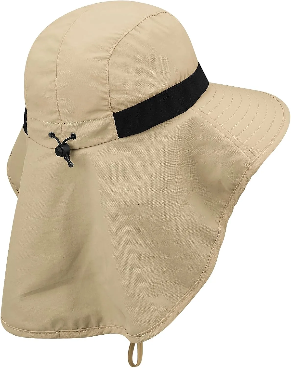 Croogo Wide Brim Sun Hat with Neck Flap Mesh UV Protection Quick Dry Fishing Hats Waterproof Summer Hiking Hat for Men Women