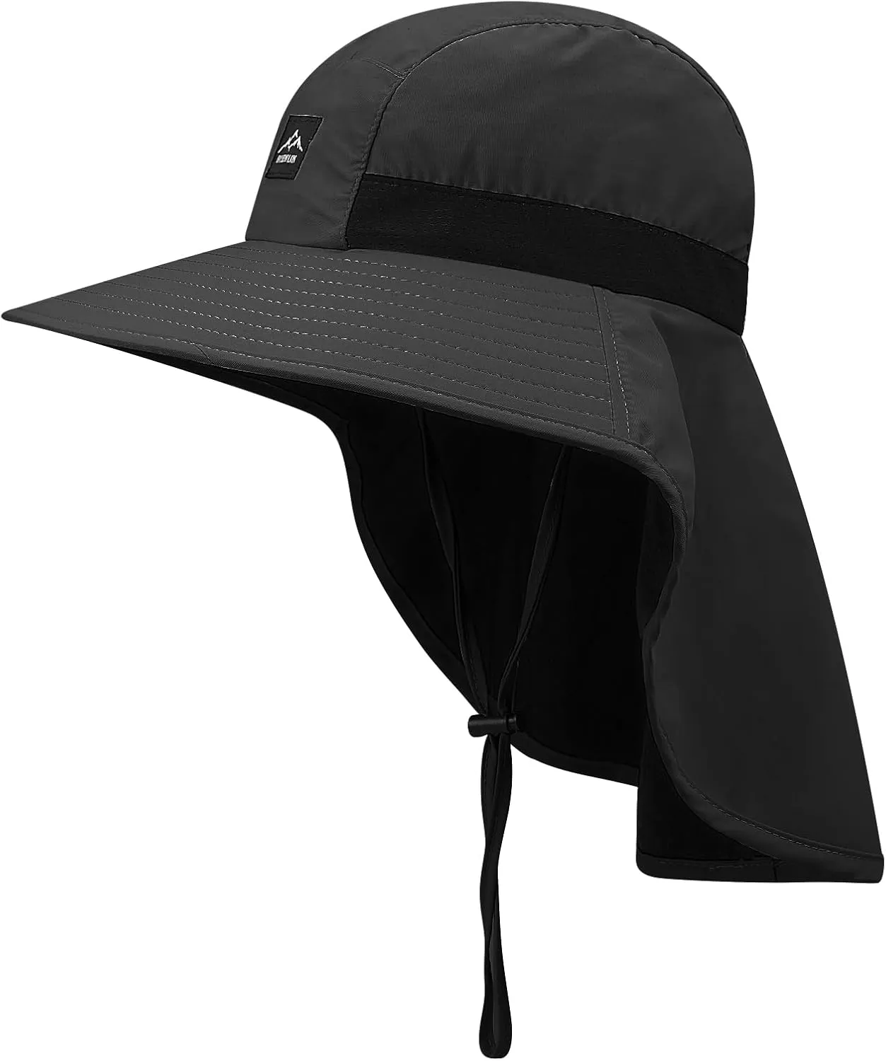 Croogo Wide Brim Sun Hat with Neck Flap Mesh UV Protection Quick Dry Fishing Hats Waterproof Summer Hiking Hat for Men Women