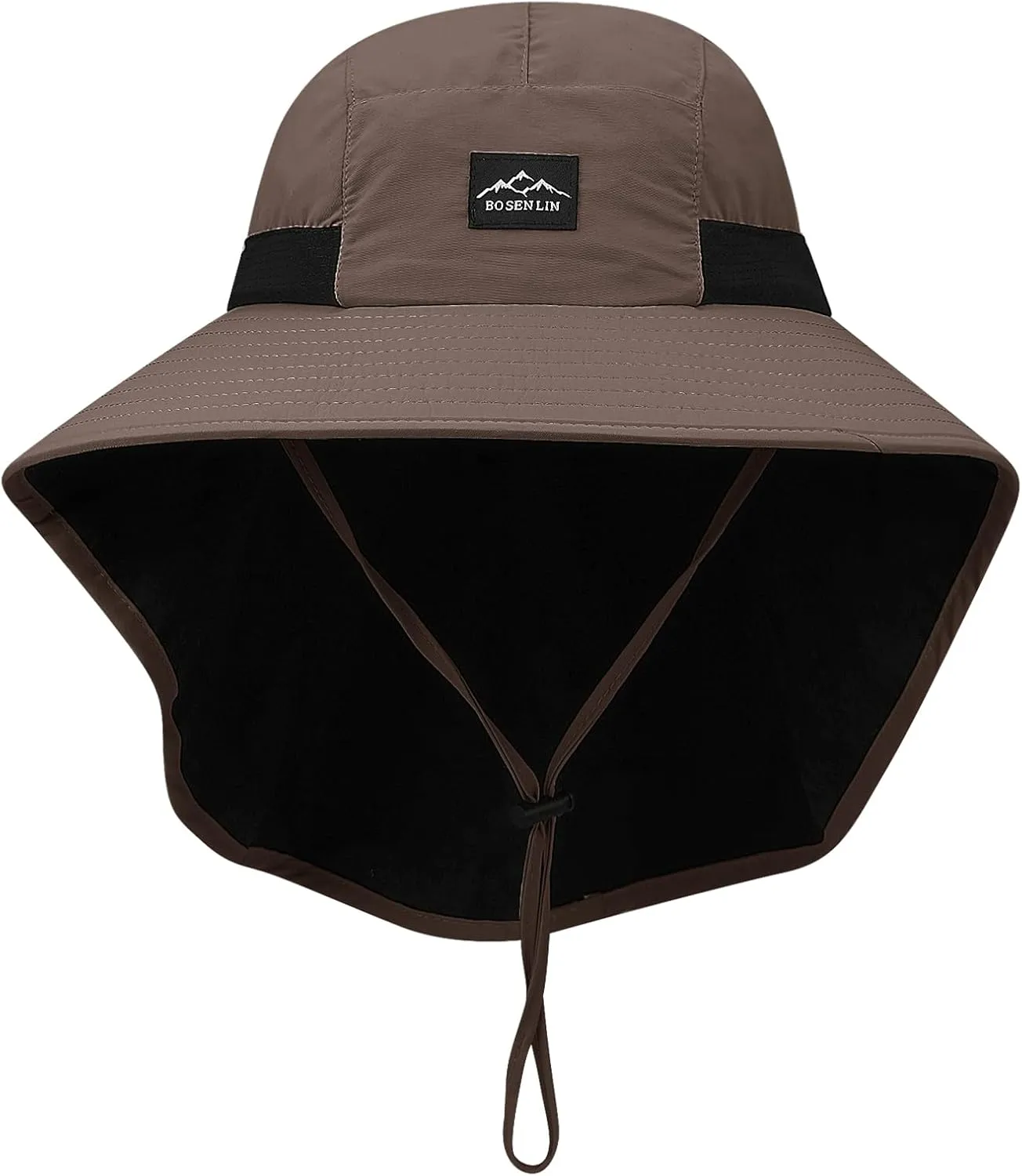 Croogo Wide Brim Sun Hat with Neck Flap Mesh UV Protection Quick Dry Fishing Hats Waterproof Summer Hiking Hat for Men Women