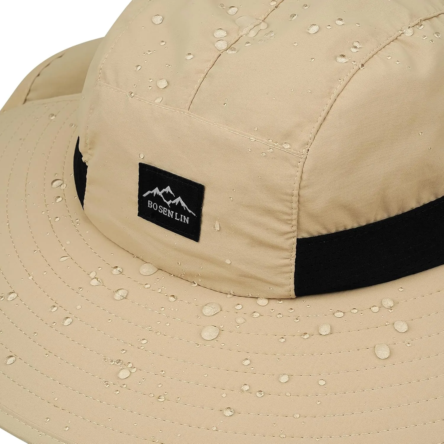 Croogo Wide Brim Sun Hat with Neck Flap Mesh UV Protection Quick Dry Fishing Hats Waterproof Summer Hiking Hat for Men Women
