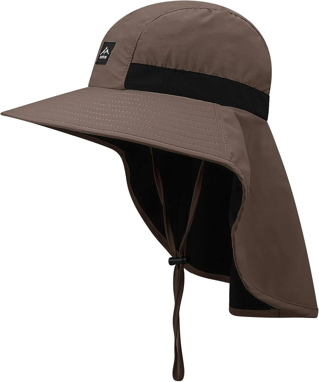 Croogo Wide Brim Sun Hat with Neck Flap Mesh UV Protection Quick Dry Fishing Hats Waterproof Summer Hiking Hat for Men Women