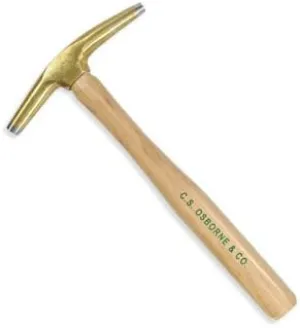 C.S. Osborne #33 Bronze Head Tack Hammer | Magnetic Tipped with Permanent Magnet | Premium Quality Steel Tipped High Industrial Quality Material | Professional Grade Tool for Upholstery Projects | 7oz