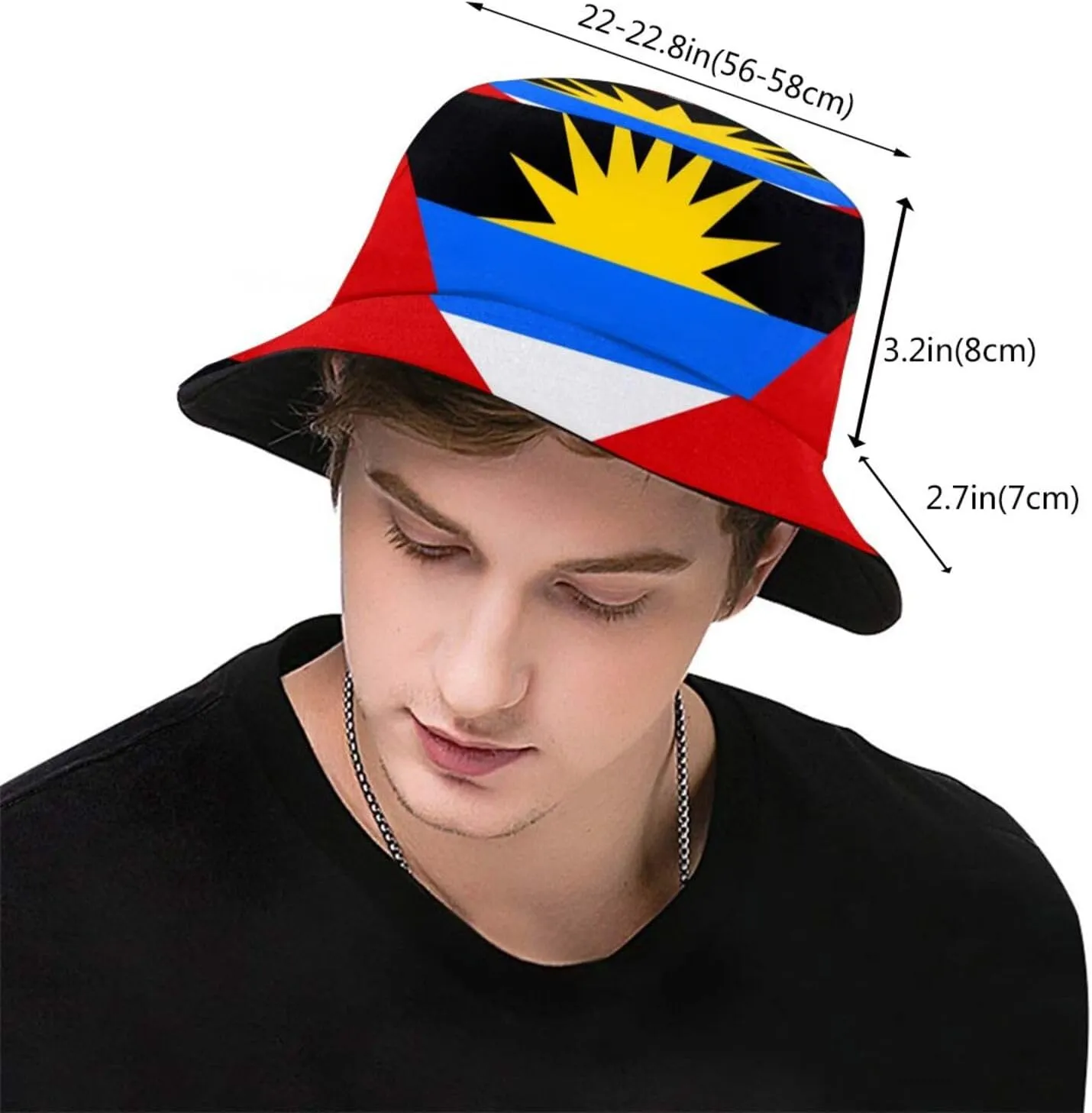 Cute Funny Flag Bucket Hat Packable Fashion Sun Cap Outdoor Flag Fisherman Hat for Women Men Boys Girls