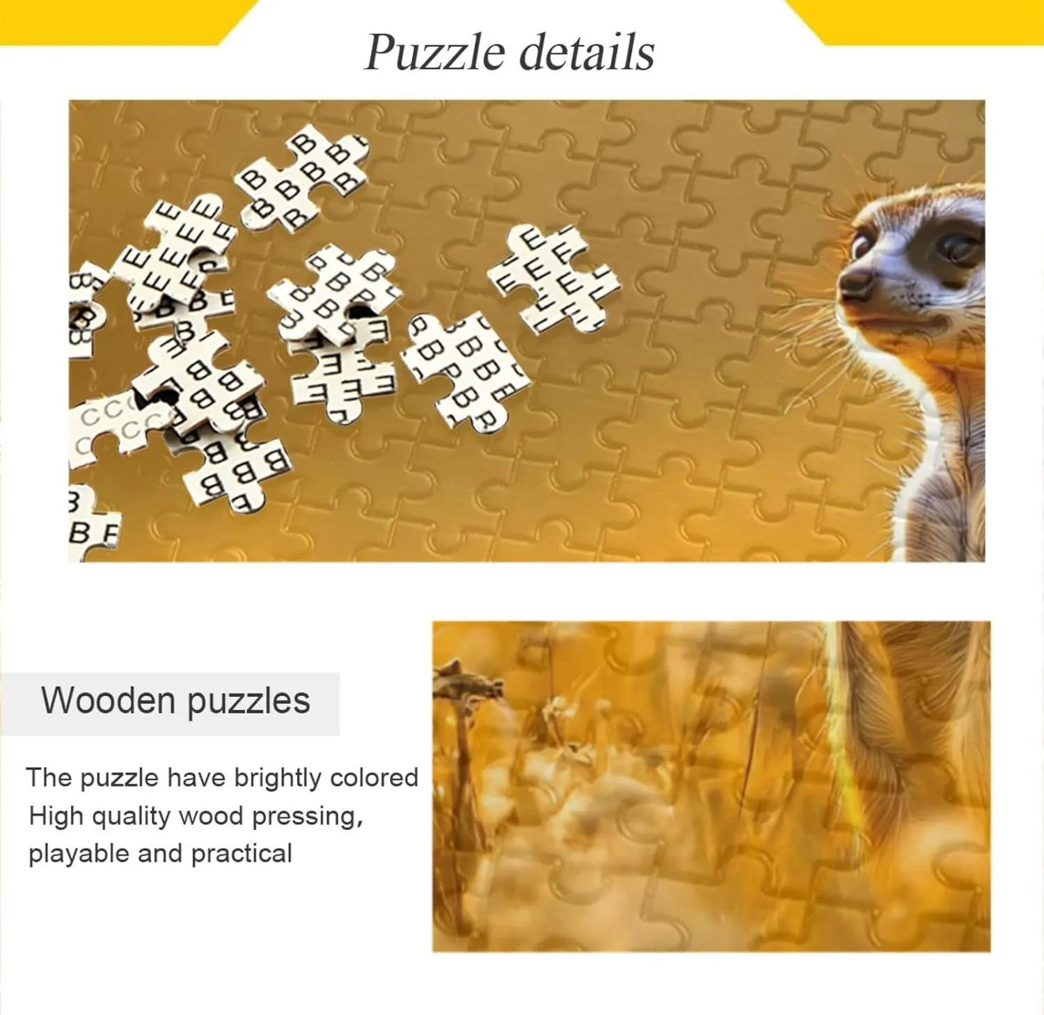 Cute Pika Grassland Jigsaw Puzzle 500 Piece, Educational Intellectual Decompression Puzzle Game Jigsaw Puzzle for Adult Active Thinking Party Entertainment, Family Games
