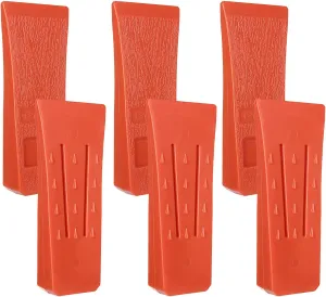 DAJAVE 6 Pack Tree Felling Wedges, 6 Inch Felling Wedges with Spikes for Tree Cutting Safely, Tree Wedge Felling Kit for Chainsaw Tree Log Cutting