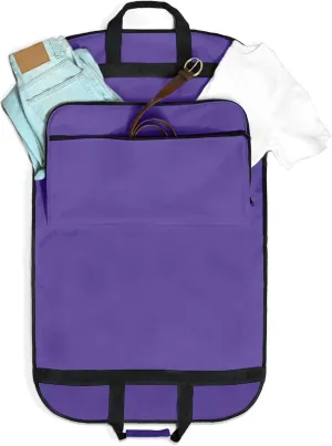 DALIX 39" Garment Bag Cover Suits Dresses Clothing Foldable Shoe Pocket in Purple