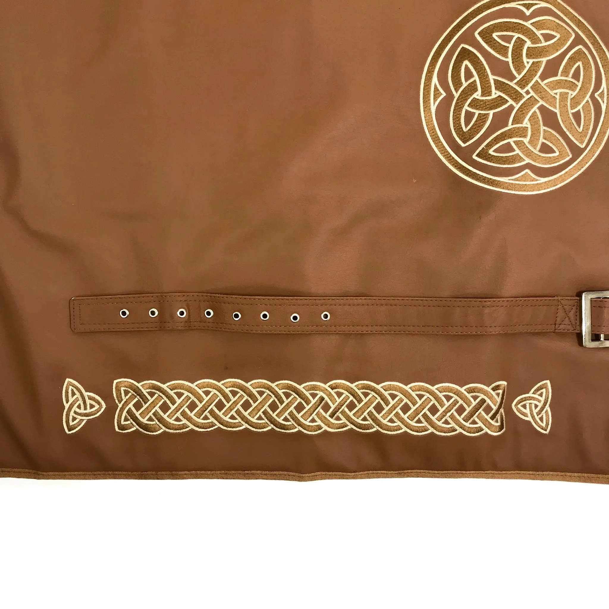Dannan Brown Vegan Flute / Tin Whistle  / Recorder Roll Bag / Case Pouch for the 12 Whistles