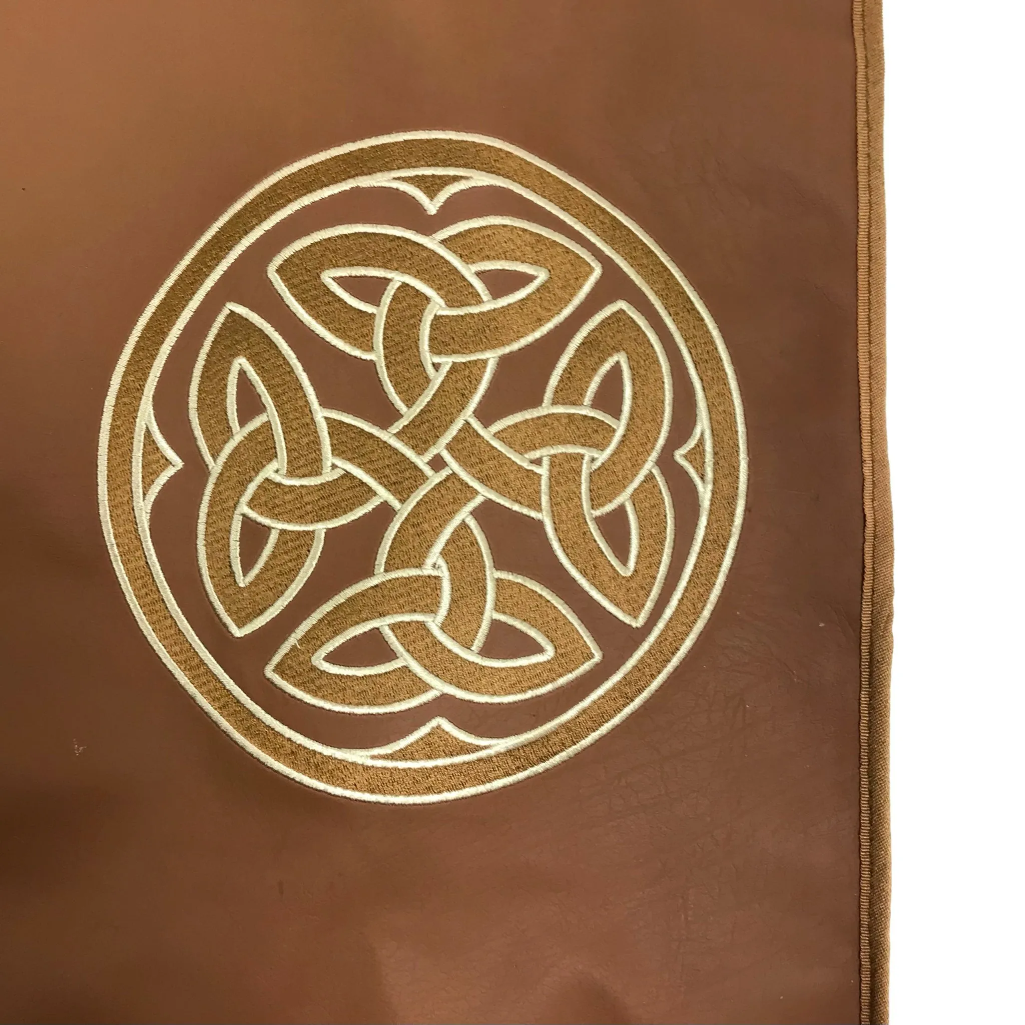 Dannan Brown Vegan Flute / Tin Whistle  / Recorder Roll Bag / Case Pouch for the 6 Whistles