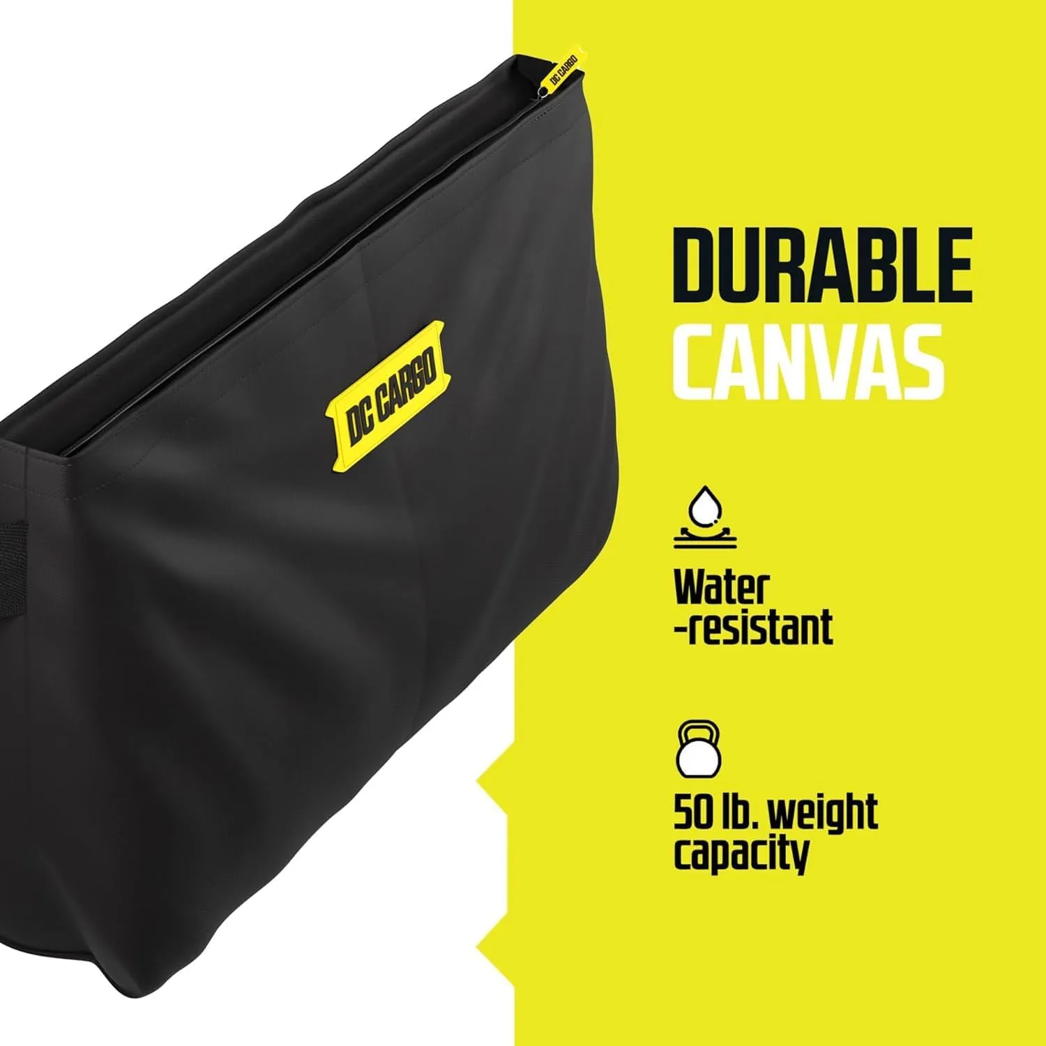 DC Cargo Mall E-Track Storage Bag for Trailers - Heavy-Duty 14 in x 24 in Canvas Zippered E-Track Bag - Weight Capacity 50 lb. - E-Track Accessories - 2 pack
