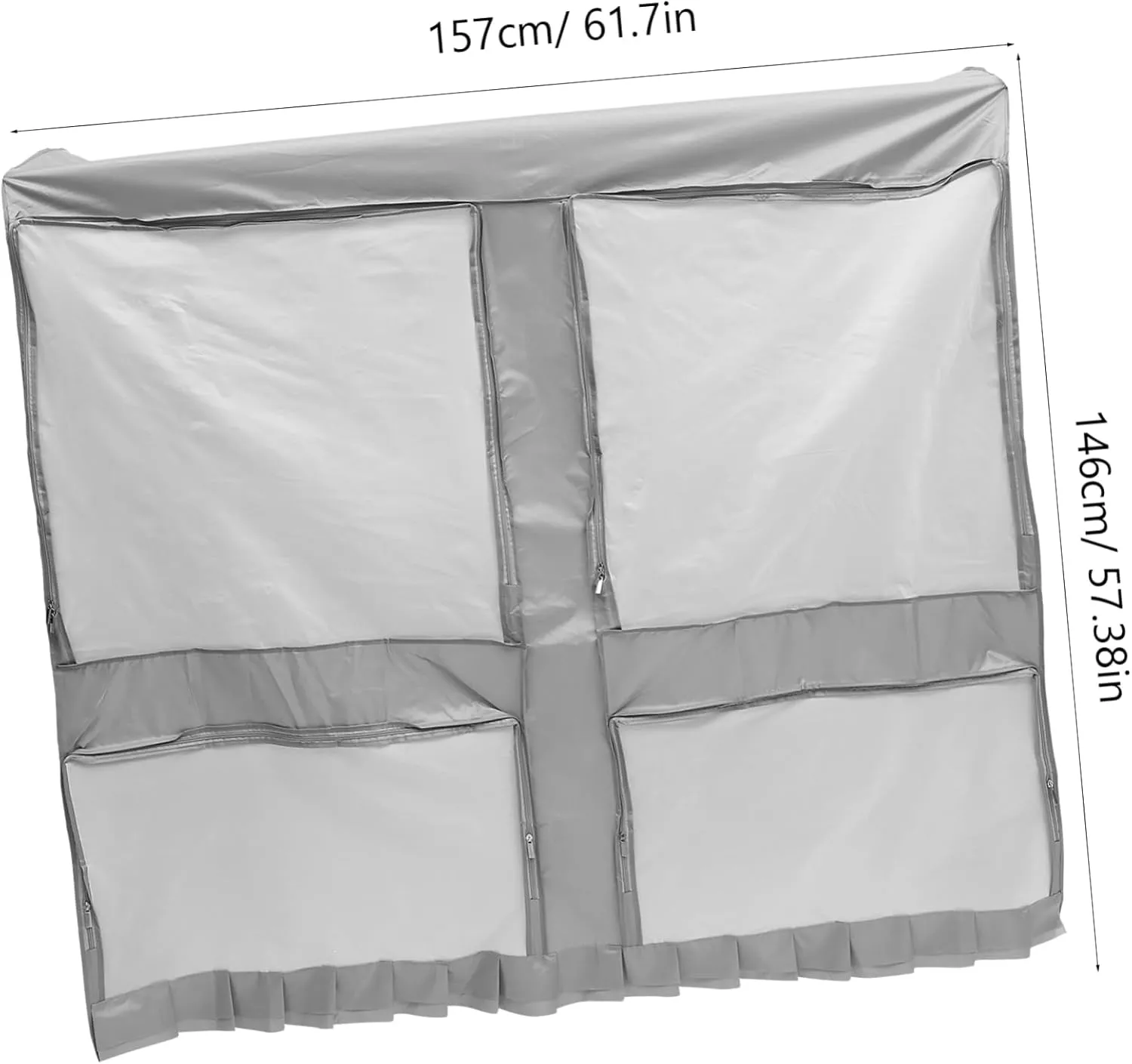 DECHOUS Clothes Rack Cover Oxford Clothing Rack Cover Hanging Suit Bag for Travel Random